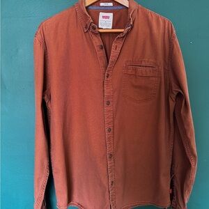 Levi's Brown Casual Button Down Shirt with Washed Look